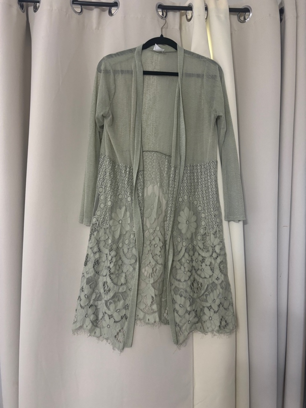 Siren Lily Lightweight Knit Cardigan in Sage Green